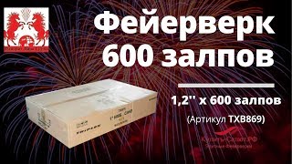 Суперфейерверк на 600 залпов TXB869 12х600 [upl. by Acirred]