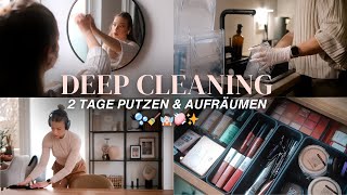 XXL DEEP CLEANING  2 Tage putzen amp aufräumen 🫧🧚🏻🧼 [upl. by Tallou]