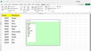 excel programmer How to Populate Listbox with one column in userform using excel [upl. by Ahsirkal]