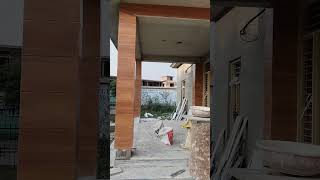 Wooden pillar kaise fit kareinwith kajaria adhesivevery nice porch design [upl. by Koslo559]