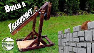 Trebuchet Easy to Build  Evening Woodworker [upl. by Asselam]