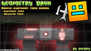 Cartoony Tech Block Design Tutorial Simple and Effective Geometry Dash [upl. by Villada]