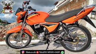 Moto Titan 150 Laranja 2007 edição especial Pintura Personalizada  Ninho Mofo [upl. by Rennoc314]