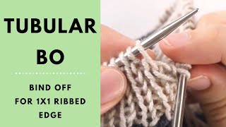 Tubular Sewn Bind Off in the Round For 1X1 rib [upl. by Divaj107]