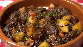 ¡La receta de estofado de carne de ternera de mi abuela 😍 ¡Esta comida es una MARAVILLA [upl. by Ahsinroc706]