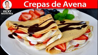 CREPAS DE AVENA  Vicky Receta Facil [upl. by Audre]