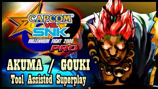 【TAS】CAPCOM VS SNK PRO PSX  2000  AKUMA  GOUKI [upl. by Lorrimor]