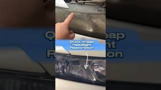 HEADLIGHT RESTORATION QUICK CHEAP and EASY  NO KIT REQUIRED cars diy repair shorts [upl. by Anovad]