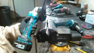 New Makita 18V grinder XAG03 brushless vs old Pt1 [upl. by Atsirk]