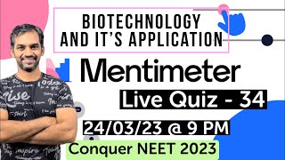 Biotechnology and its Applications  Menti Quiz Live [upl. by Aniroc380]