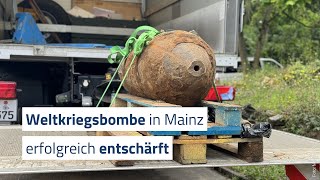 Fliegerbombe in Mainz entschärft [upl. by Ara]