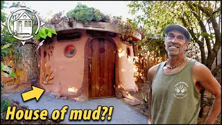 His cob house is BEAUTIFUL Earthen home built for under 1k [upl. by Anoirb]