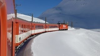 Swiss Trains Glacier Express route Climb to Oberalp [upl. by Madonia669]