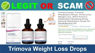 Trimova Weight Loss Drops Reviews  Jun 2024 Beware of Scam Watch Now [upl. by Adnar684]