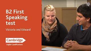 B2 First Speaking test  Victoria and Edward  Cambridge English [upl. by Krik15]