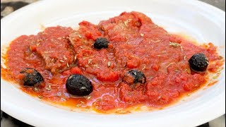 CARNE ALLA PIZZAIOLA steak pizzaiola made in Italy  mouth melting beef cutlet in tomato sugo [upl. by Elsilrac506]