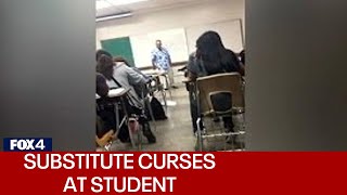 Video shows Dallas ISD substitute teacher cursing at student [upl. by Wilmar258]