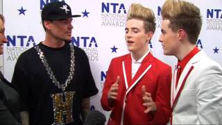 Jedward and Vanilla Ice backstage at the NTAs [upl. by Naz]