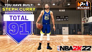 NBA 2K22 STEPH CURRY BUILD  91 BADGE UPGRADE OFFENSIVE THREAT [upl. by Ayiotal]