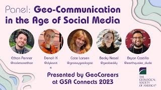 GeoCommunication in the Age of Social Media  Panel at GSA Connects 101623 [upl. by Aliuqahs]