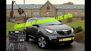 KIA SPORTAGE Changement du mecanisme lève vitre arriere droit [upl. by Laetitia]