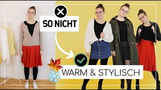 1 goldene Regel für Outfits mit Röcken Kleidern und Shorts für den HerbstWinter 🍁👆 [upl. by Ahsikram]