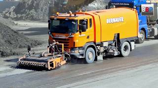 SCANIA Street Sweaper  Kehrmaschine Baustelle Kirchheim  Teck Germany 2018 [upl. by Armilda]