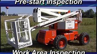 Snorkel Articulating Boom Lifts  UNO41 AB50J AB60J Operation [upl. by Samoht]