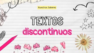 Textos discontinuos Nuestros saberes quinto grado [upl. by Saul]