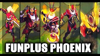 All New FunPlus Phoenix FPX Skins Spotlight Vayne Lee Sin Gangplank Thresh Malphite  LoL [upl. by Rima]