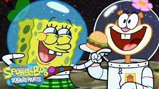 SpongeBob Flies to the Moon 🌕 w Sandy  quotGoons on the Moonquot Full Scene  SpongeBob [upl. by Kimberlee]