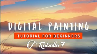 Rebelle 7  Digital Landscape Painting Tutorial for Beginners  Real Time [upl. by Yrocej]