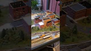 Tex La Tait N Scale Layout Atlas Union Pacific EMD GP7 [upl. by Annert]