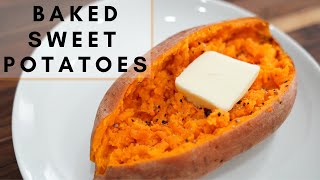 HOW TO BAKE SWEET POTATOES PERFECTLY  BAKED SWEET POTATO RECIPE shorts [upl. by Meenen]