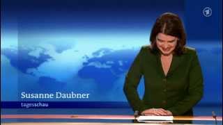 ★PANNE★ TagesschauSprecherin Susanne Daubner lacht schweigt und gähnt [upl. by Cecilio]