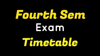 Fourth Sem Exam Timetable Published calicutuniversity examtimetable fourthsemester [upl. by Maureen]