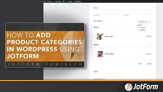 How to add product categories in WordPress using Jotform [upl. by Lupee]