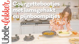 Sandra Bekkari tipt courgettebootjes met lamsgehakt oregano en pijnboompitten [upl. by Ymrots]