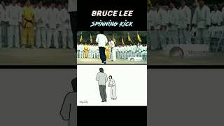 Rotoscope Animation BRUCE LEE Spinning Kick [upl. by Yauqaj]