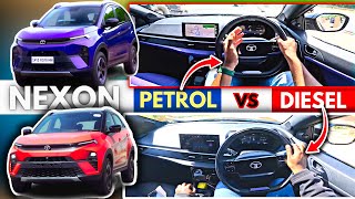 Tata Nexon Facelift Diesel vs Petrol  Mileage  Power  Service Cost  Hindi [upl. by Suirrad]