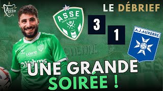 Ligue 1  ASSE 31 AJ AUXERRE  Débrief Triplé de Davitashvili pour une victoire importante [upl. by Adnauqahs]