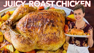 Juicy ROAST CHICKEN RECIPE  How To Cook a Whole Chicken [upl. by Glen]