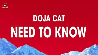 Doja Cat  Need To Know Lyrics [upl. by Aniloj]