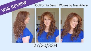 California Beach Waves Wig by TressAllure  273033H Heat Friendly Synthetic  Lace Front Mono Top [upl. by Drofiar175]