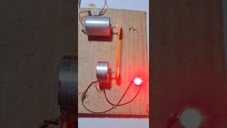 Powerful Generate Electricity dcmotor youtubeshorts generator science [upl. by Aienahs]