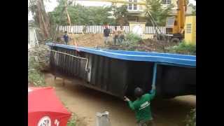 Bellagio Fiberglass Swimming pool installation Udon Thani Thailand part 3 [upl. by Eileek779]