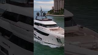 Custom Line yacht spotted in PortMiami inlet [upl. by Ocirrej]