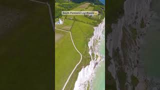 South Foreland Lighthouse and the White Cliffs of Dover England DroneFootage TravelEngland pilot [upl. by Elva]