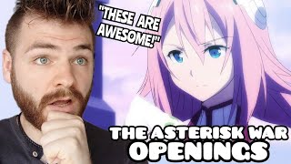 REACTING TO The Asterisk War Openings amp Endings 12  ANIME REACTION [upl. by Ninnette]