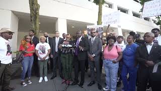 Civil rights attorney Ben Crump calls for justice outside Hyatt hotel in DVontaye Mitchell death [upl. by Secrest]